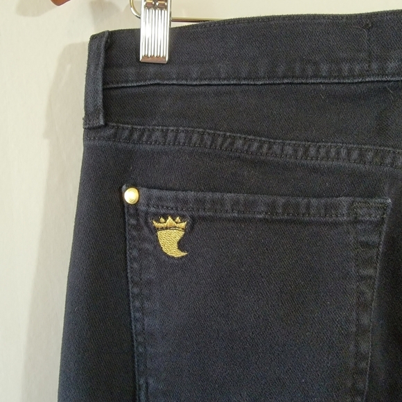 7FAM x EVAN YURMAN ROXANNE Jeans Sz 29 Black Mid Rise Skinny Goth Wimshygoth USA - Picture 7 of 12